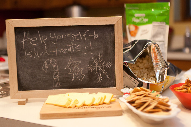 holiday chalkboard sign